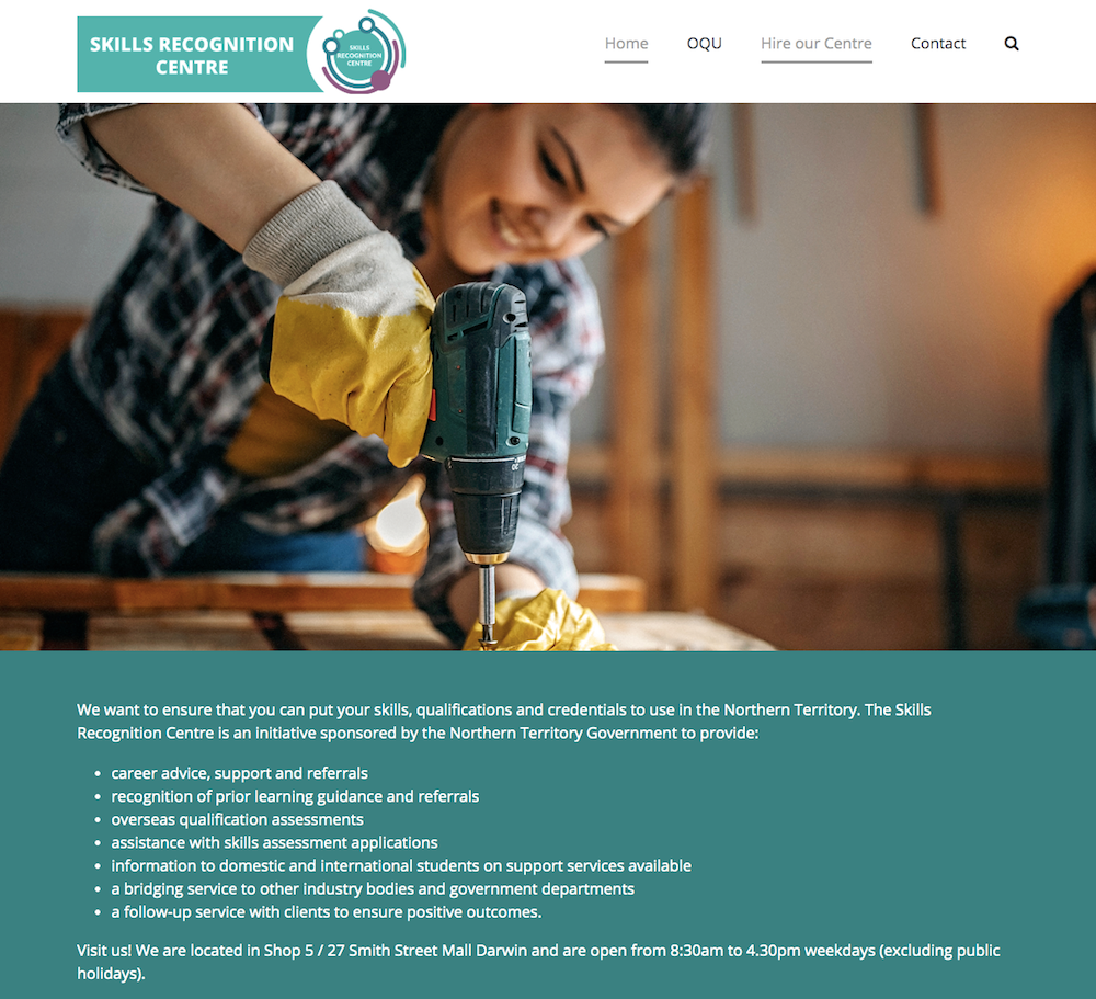 Website Design Darwin - Darwin Skills Recognition Centre